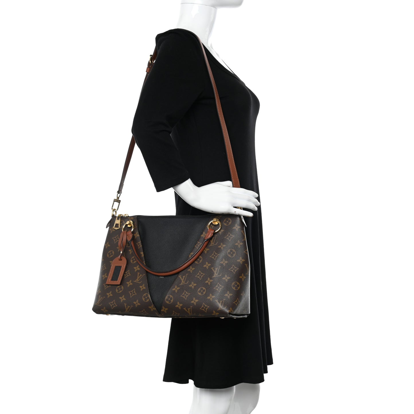 Monogram V Tote MM Black