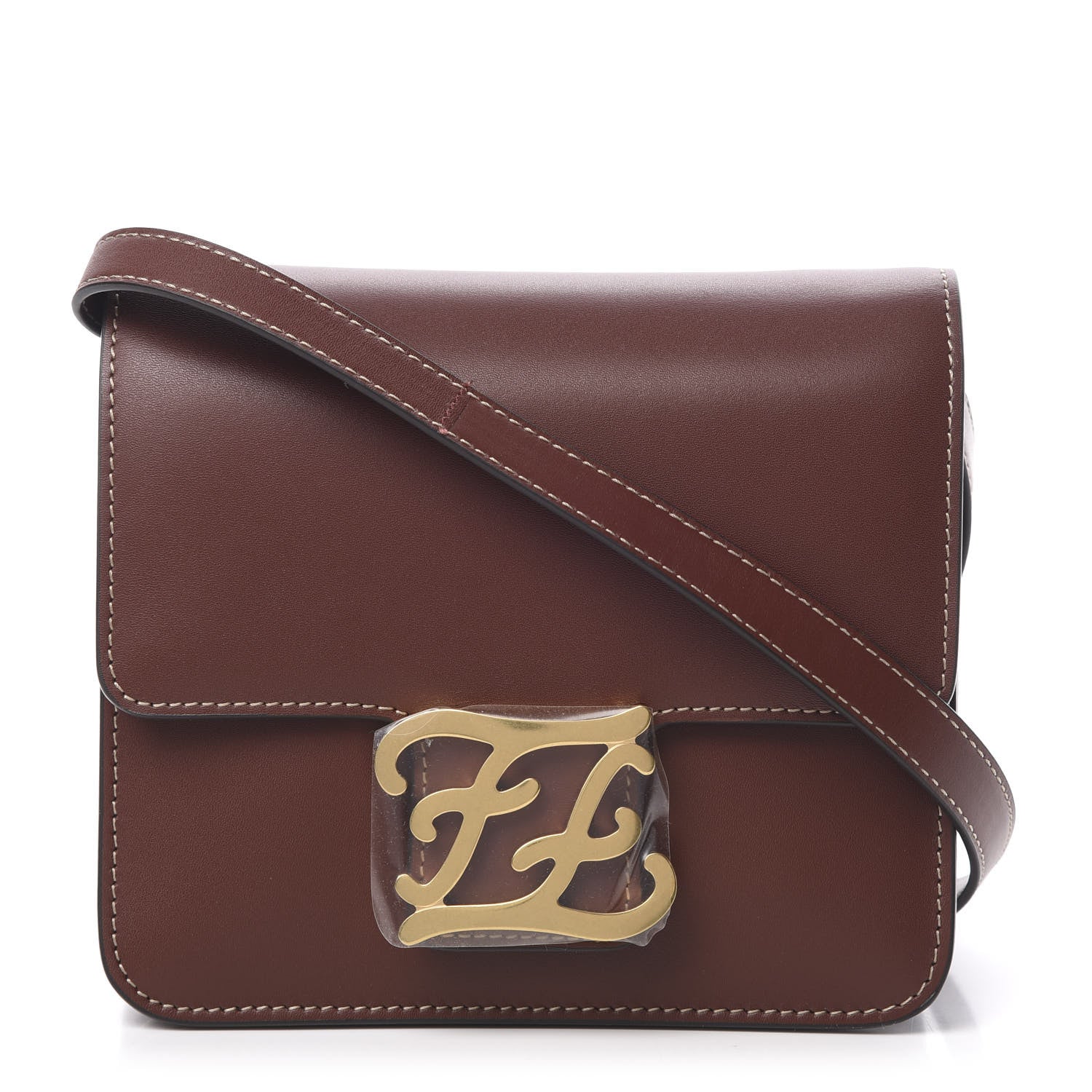 Fendi Vitello King Karligraphy Crossbody Bag Praline 1 of 10