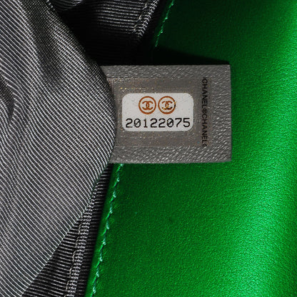 Chanel Metallic Calfskin Quilted Medium Boy Flap Green 8 of 8