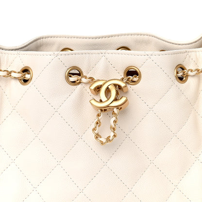 Chanel Caviar Quilted Mini Chanel 25 Handbag White 7 of 10