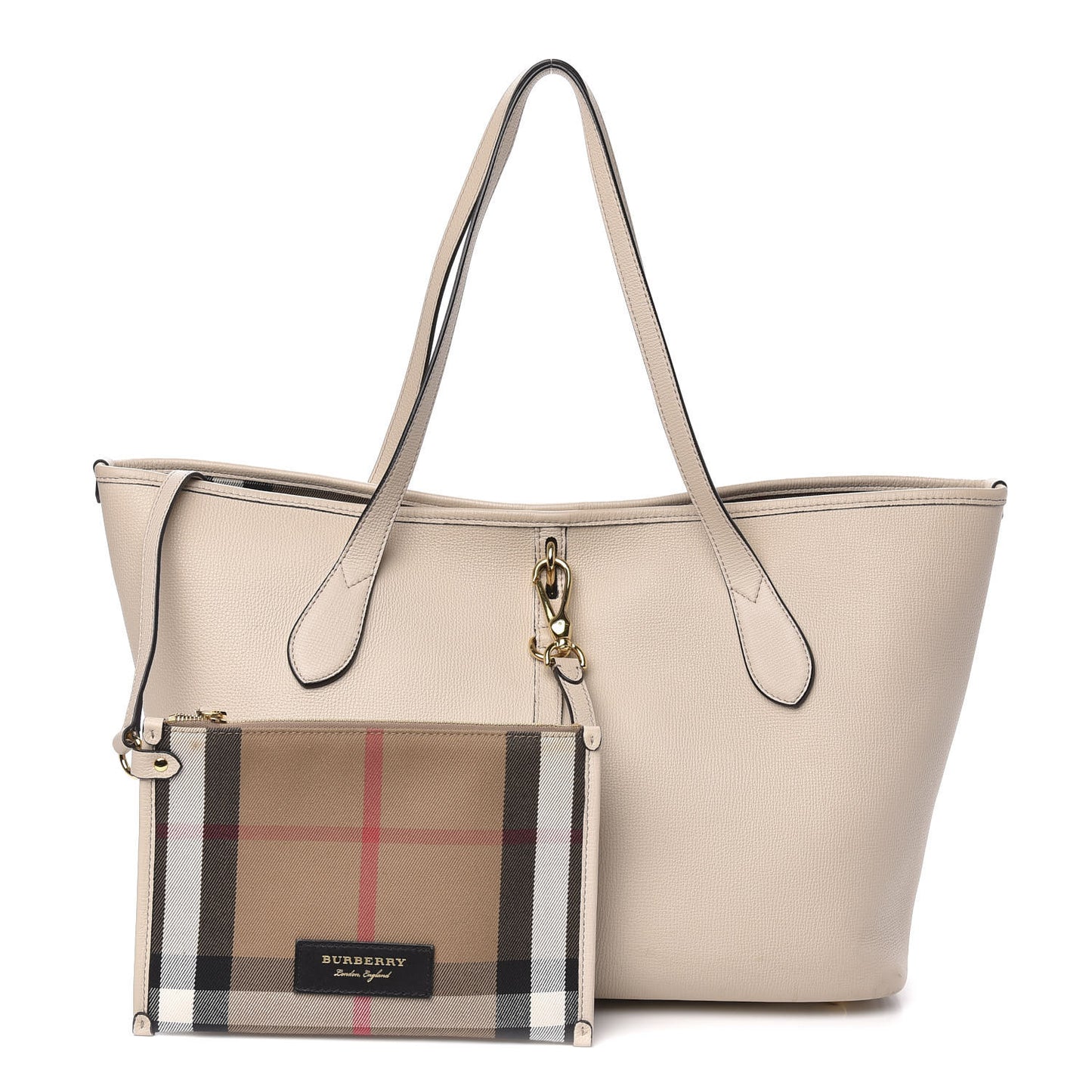 Grainy Calfskin Medium Honeybrook Tote Limestone