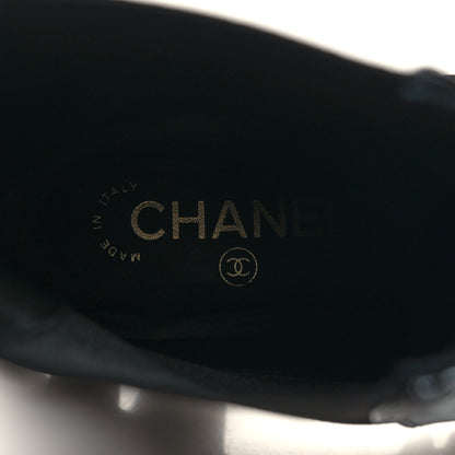 Chanel Patent Cap Toe Short Boots 38 Black 8 of 8