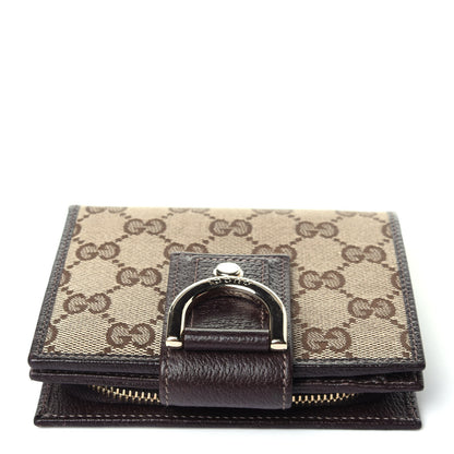 Gucci Monogram D Ring Compact Wallet Dark Brown 10 of 12