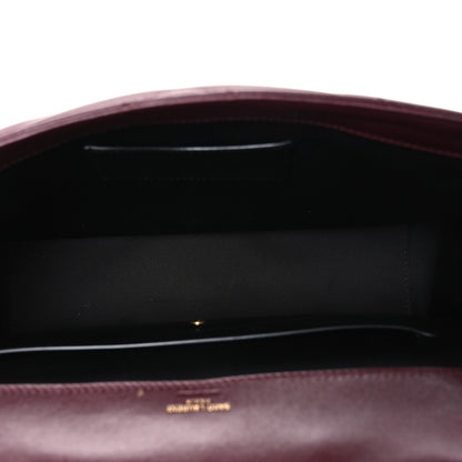 Saint Laurent Lambskin Chevron Quilted Large Loulou Rouge Cabernet 6 of 11