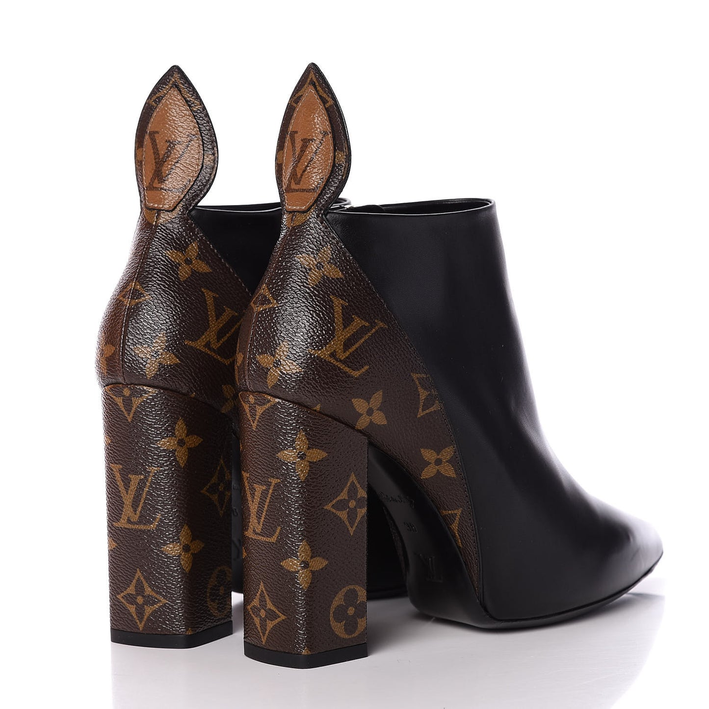 Calfskin Monogram Rodeo Queen Low Ankle Boots 38 Black