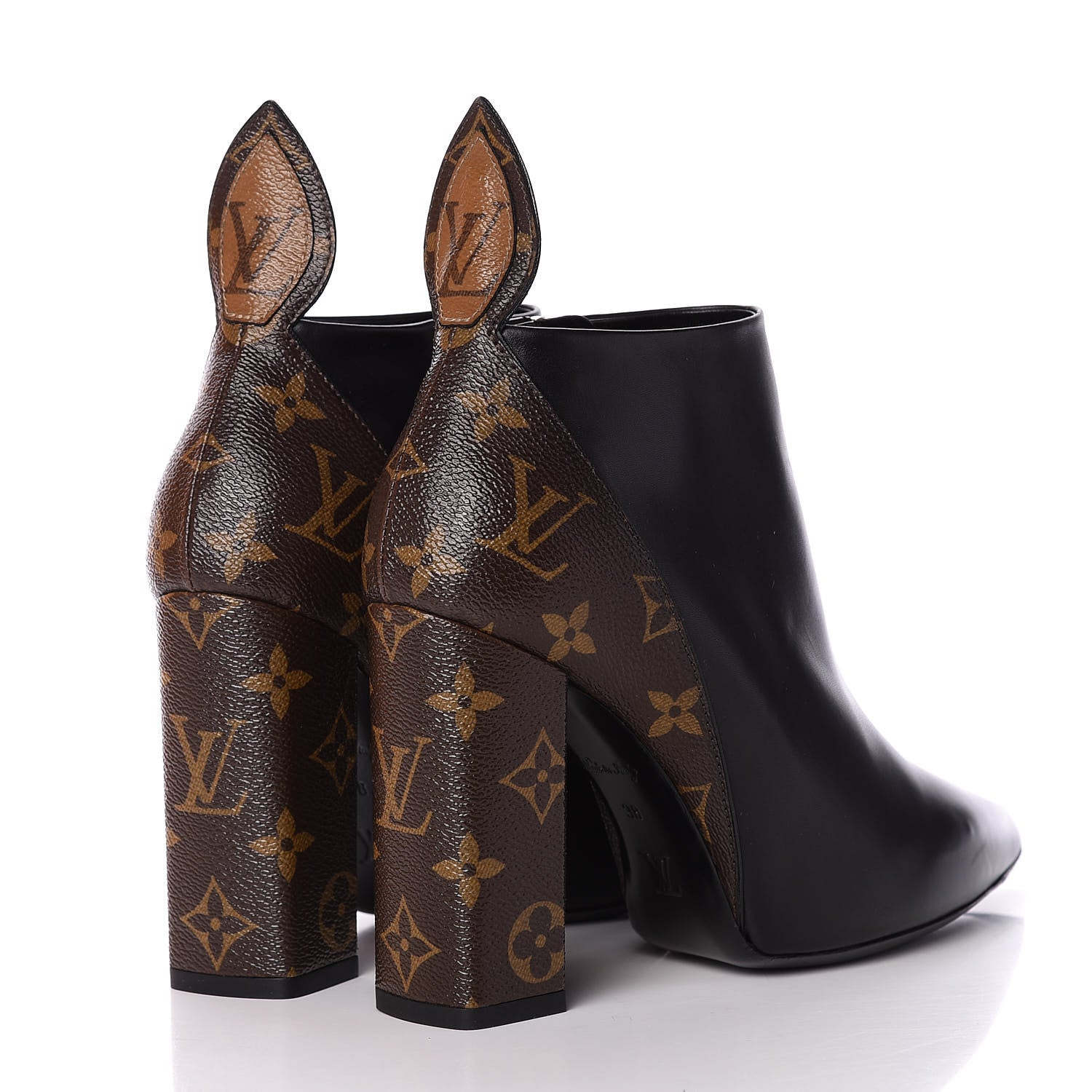 Louis Vuitton Calfskin Monogram Rodeo Queen Low Ankle Boots 38 Black 4 of 11