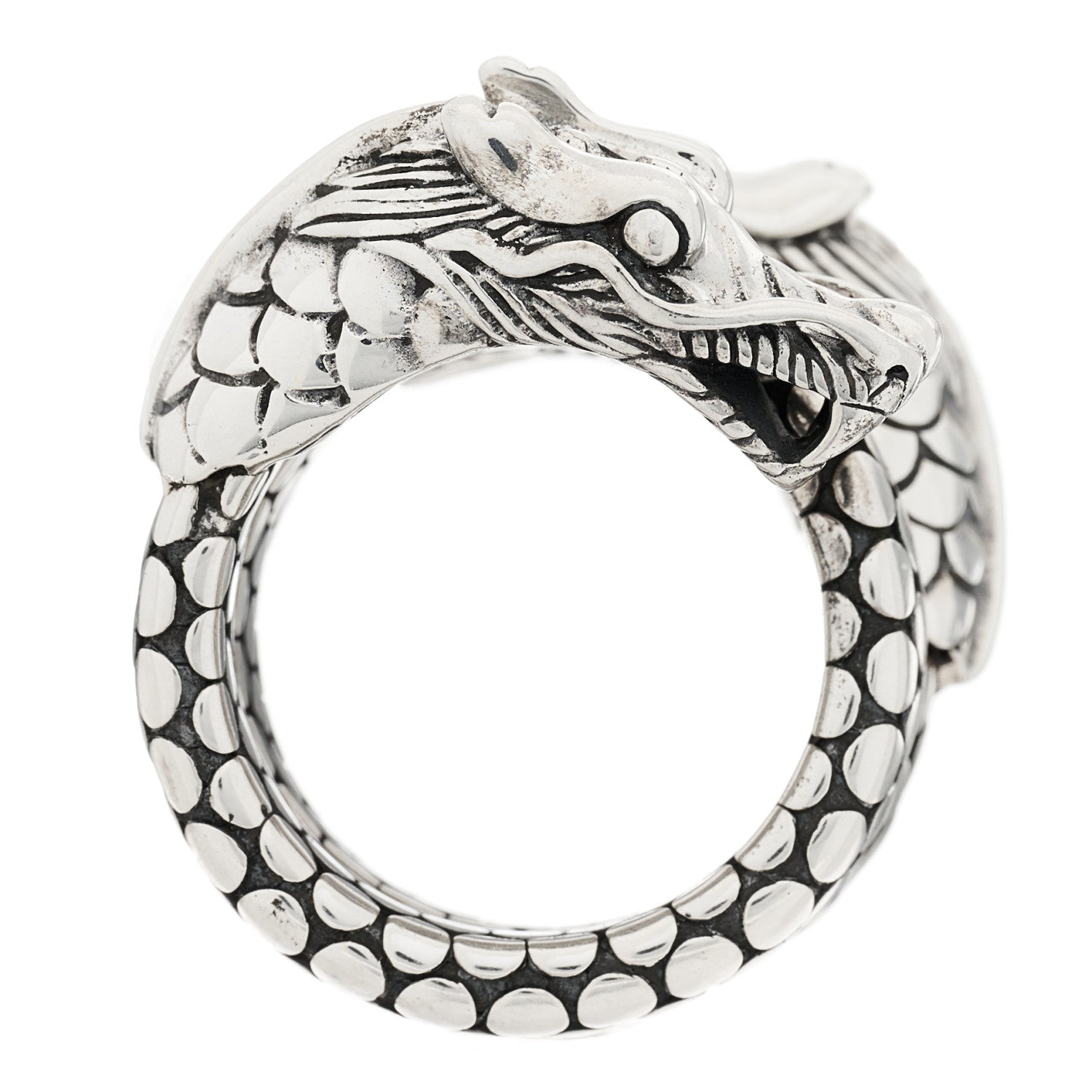 John Hardy Sterling Silver Legends Naga Dragon Coil Ring 53 6.5 3 of 6