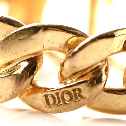 Christian Dior Metal Danseuse Etoile Chain Ring 54 7 Gold 4 of 4
