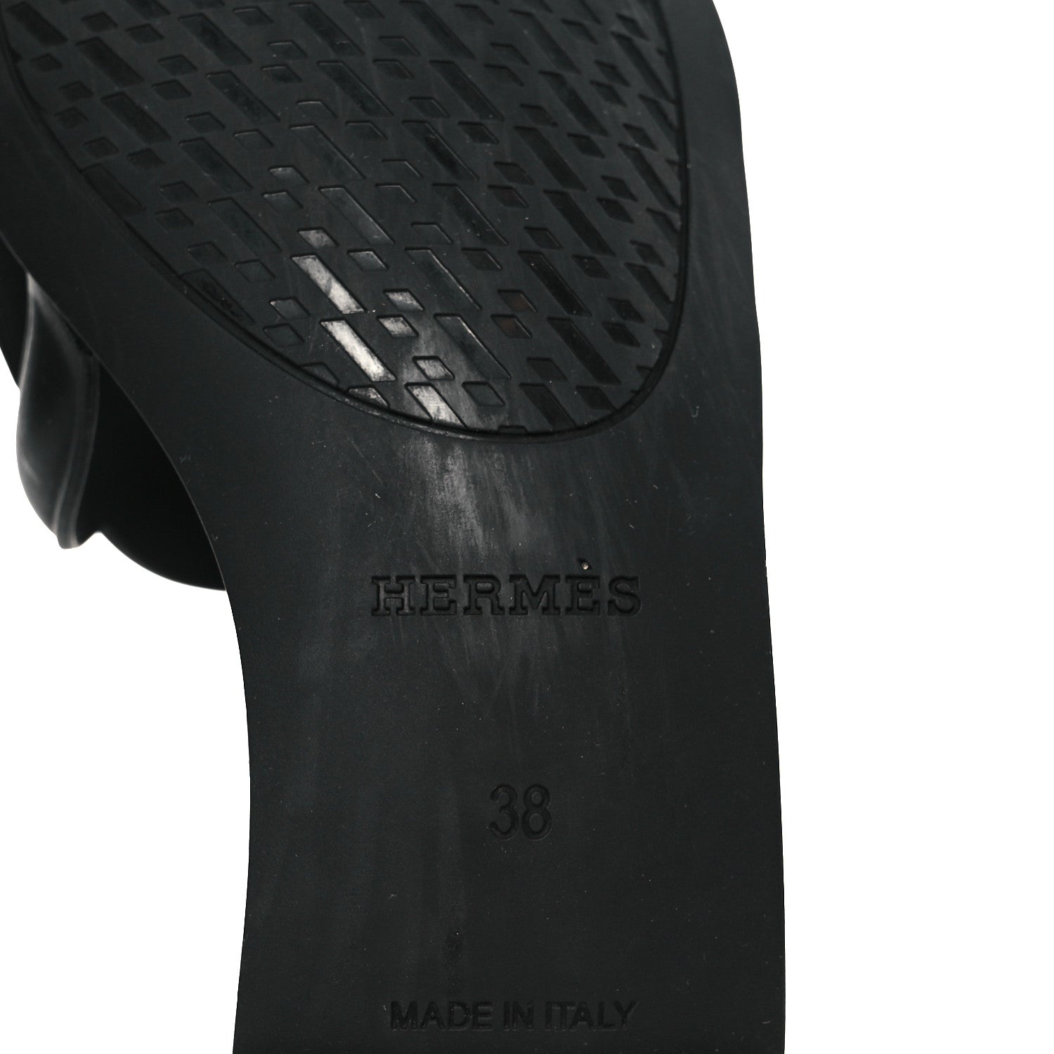 Hermes Rubber Aloha Sandals 38 Black 8 of 8