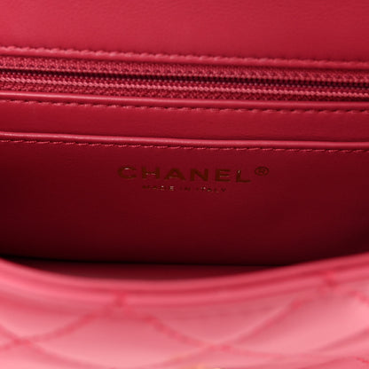 Chanel Lambskin Quilted Mini Rectangular Pearl Crush Flap Fuchsia 6 of 10