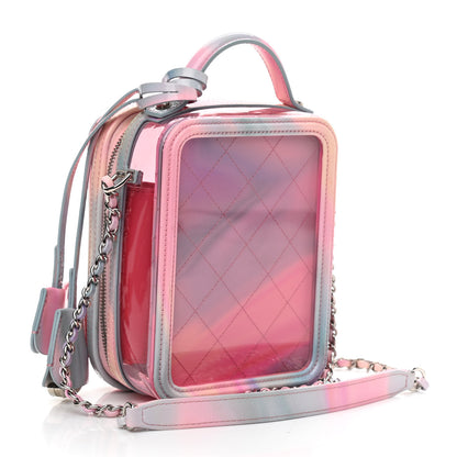 Chanel PVC Patent Calfskin Patent Lambskin Vertical Vanity Case Pink 3 of 11