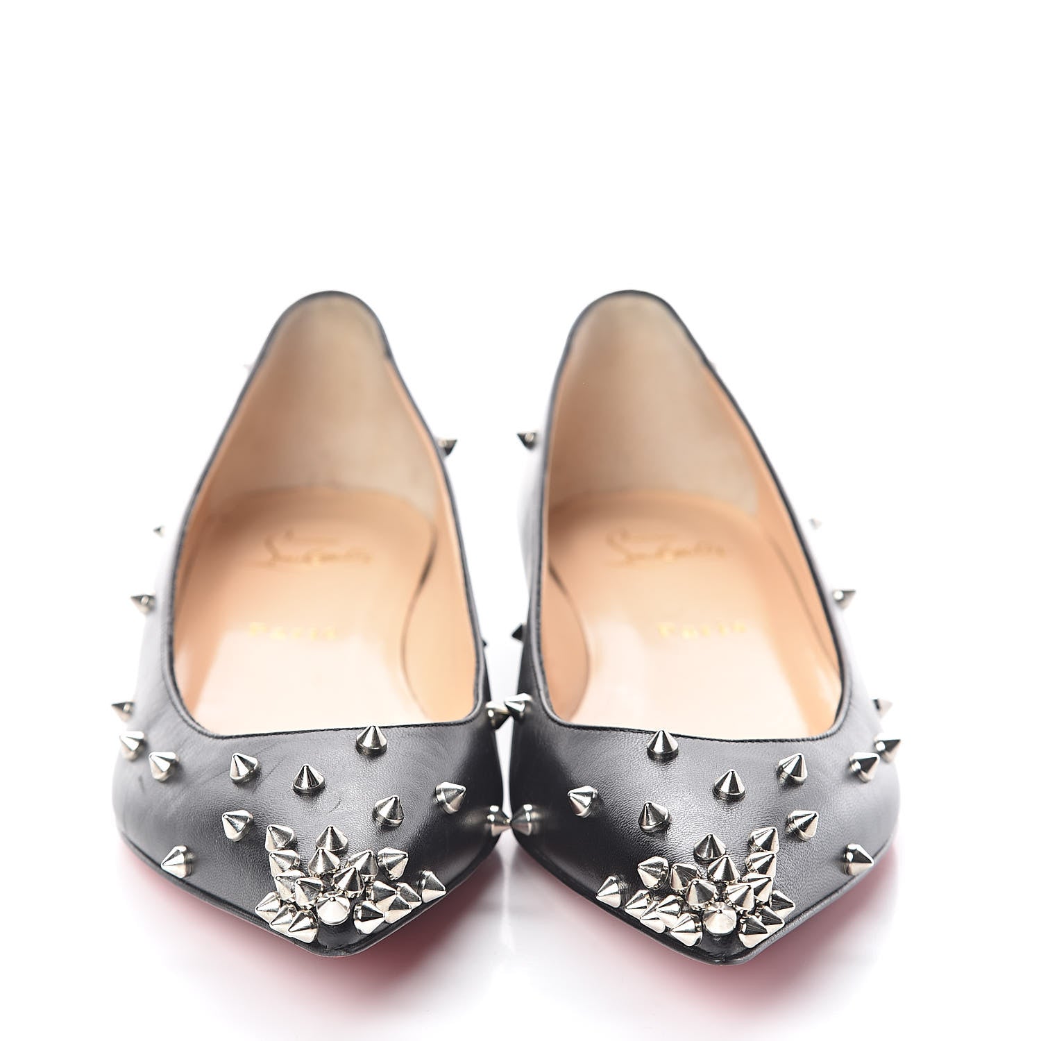 Christian Louboutin Nappa Degraspike Flats 39 Black 2 of 8