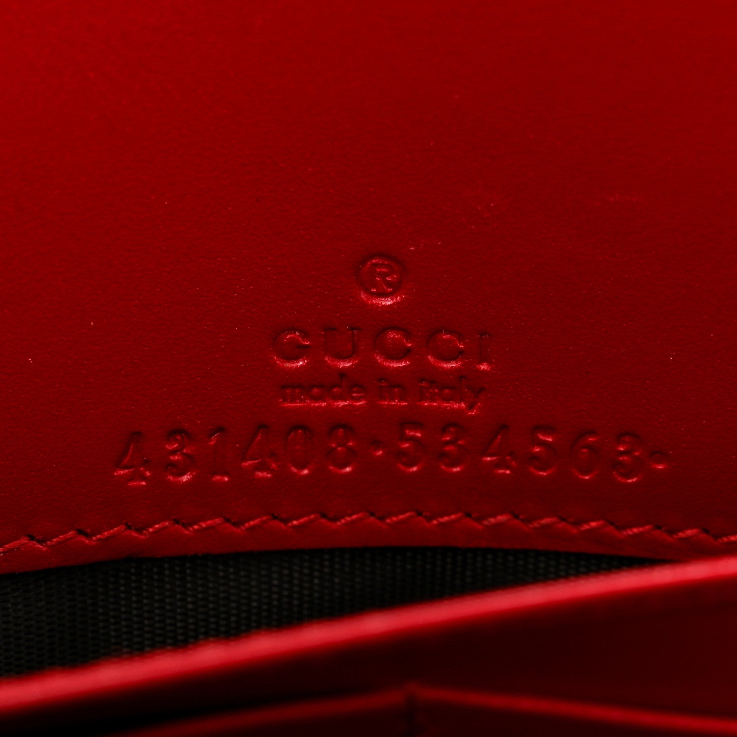Gucci Guccissima Signature Bowy Chain Wallet Hibiscus Red 6 of 10
