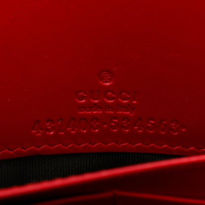 Gucci Guccissima Signature Bowy Chain Wallet Hibiscus Red 6 of 10