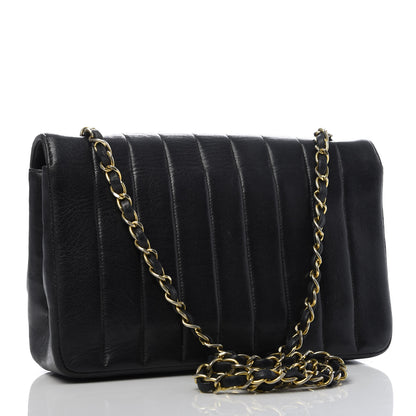 Chanel Lambskin Vertical Quilted Medium Single Flap Black 3 of 10