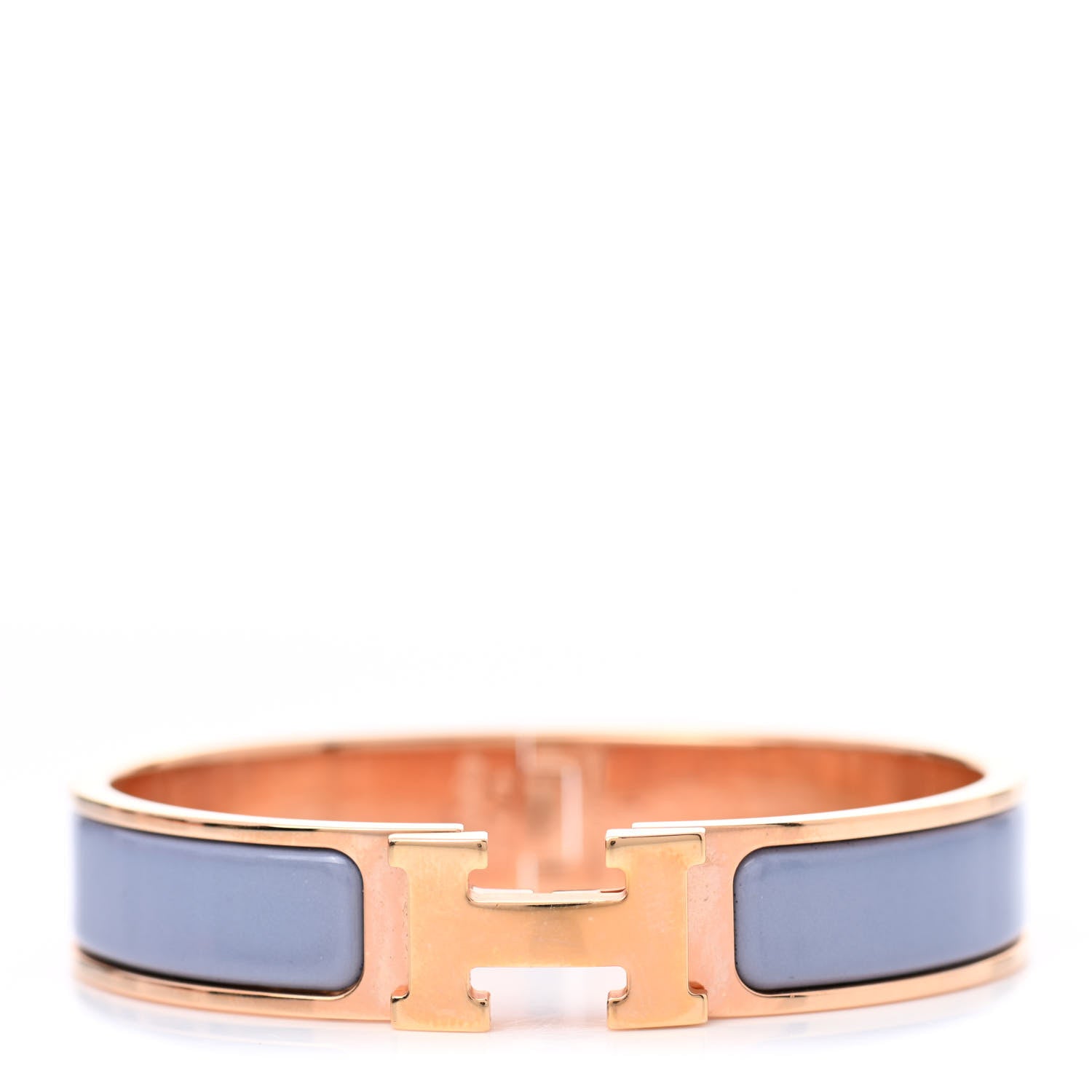 Hermes Enamel Narrow Clic Clac H Bracelet PM Gris Orage 1 of 5
