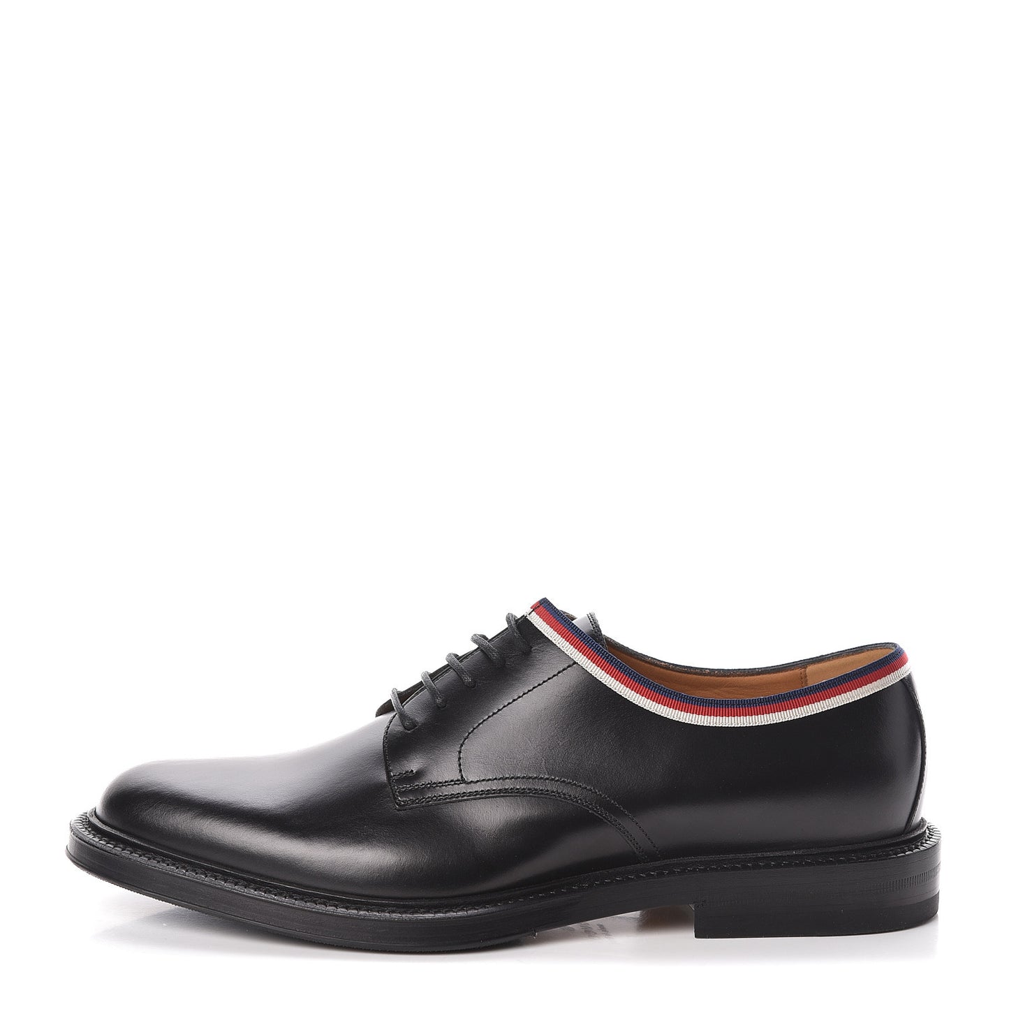 Calfskin Mens Derby Loafers 8 Black