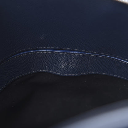 Balenciaga Signature Grained Calfskin Logo S Ville Top Handle Bag Bleu Canopee White 13 of 15