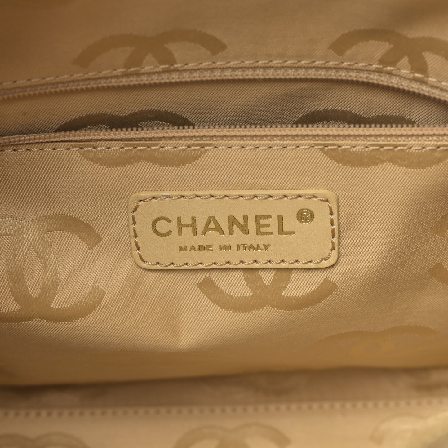 Calfskin Wild Stitch Top Handle Bag Beige