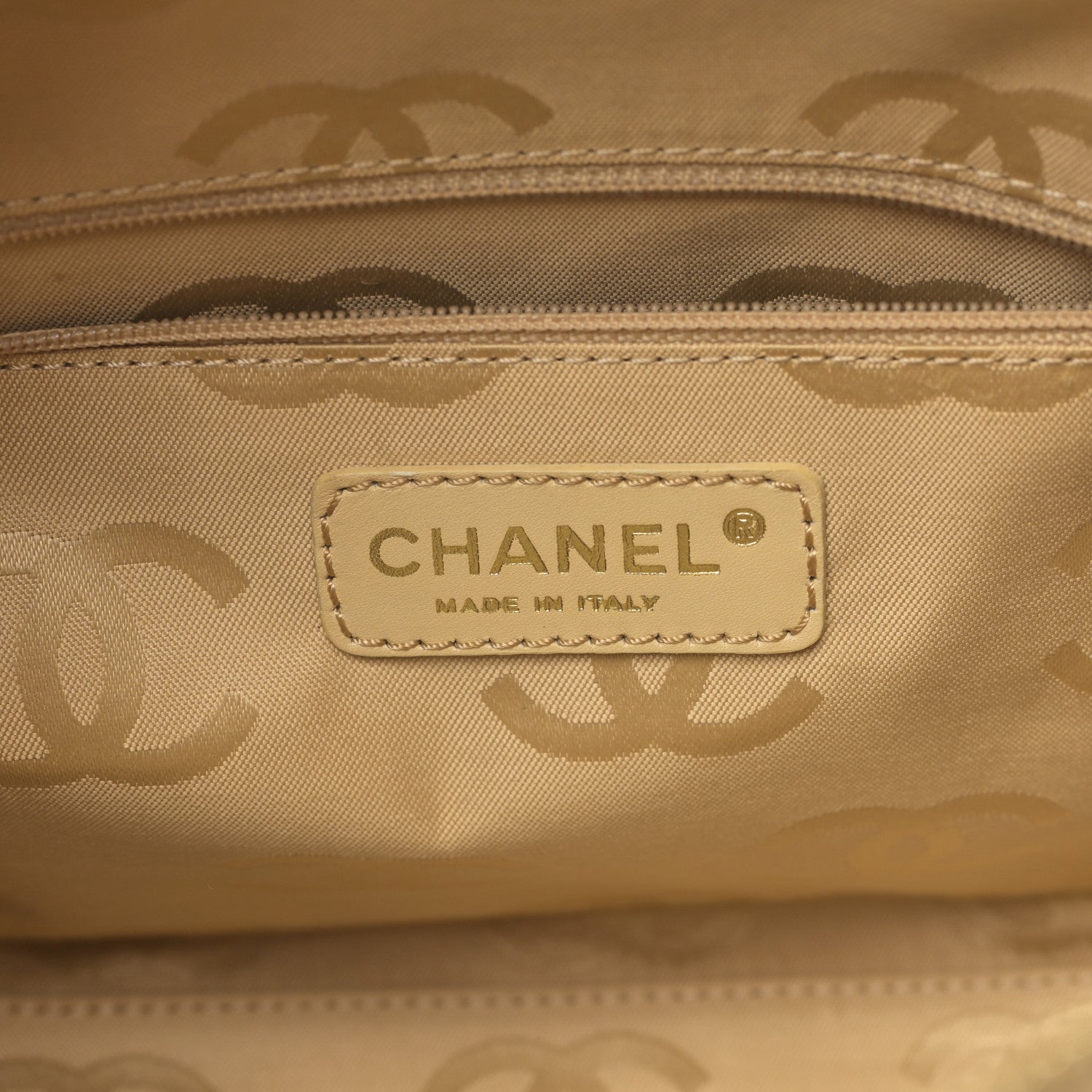 Chanel Calfskin Wild Stitch Top Handle Bag Beige 6 of 9