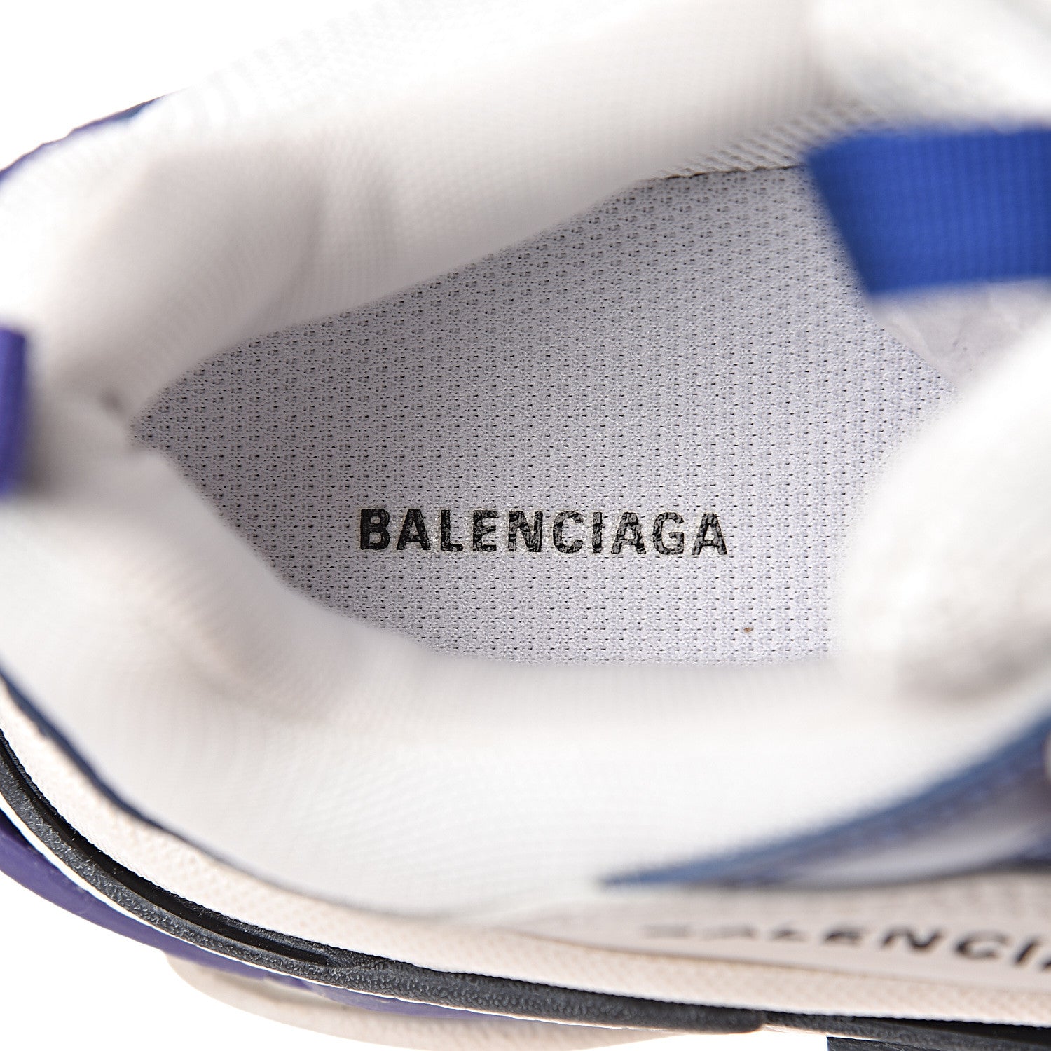 Balenciaga Mesh Nubuck Womens Triple S Sneakers 40 White Bleu Violet 6 of 9