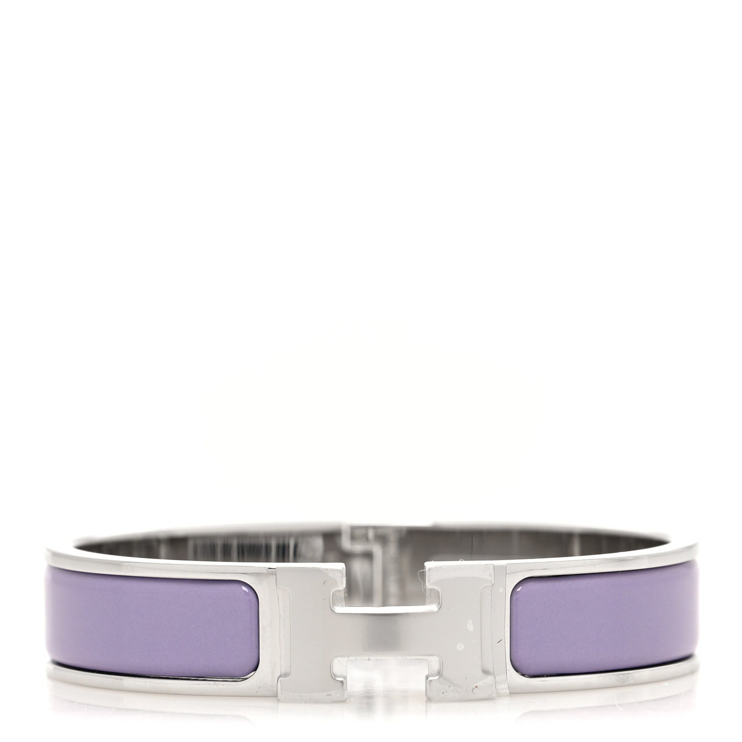 Enamel Narrow Clic Clac H Bracelet PM Lilas