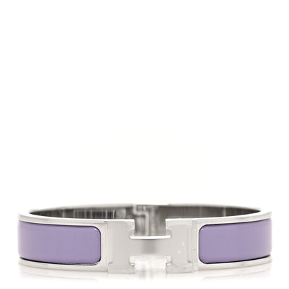 Hermes Enamel Narrow Clic Clac H Bracelet PM Lilas 1 of 5