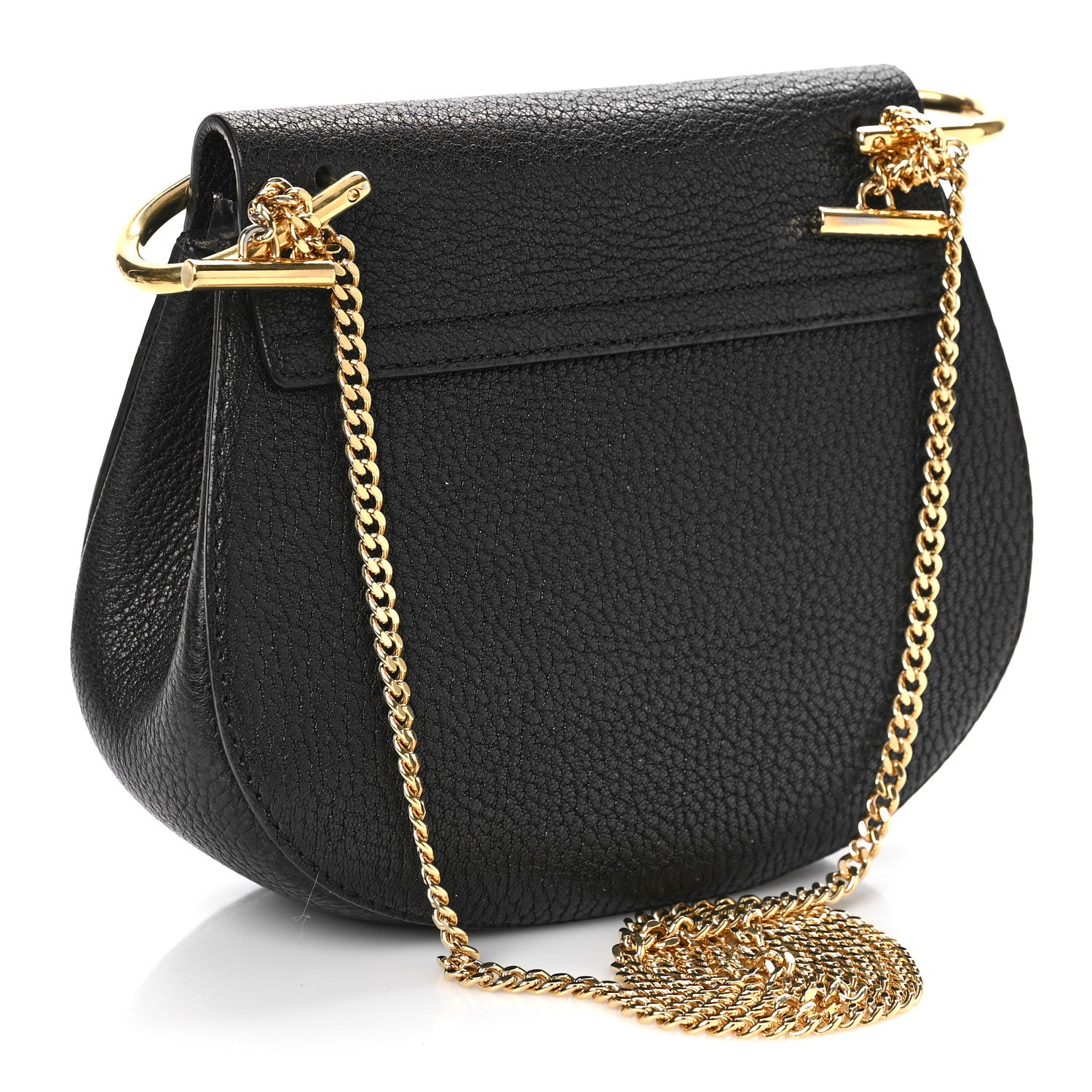 Chloe Grained Lambskin Mini Drew Shoulder Bag Black 3 of 8