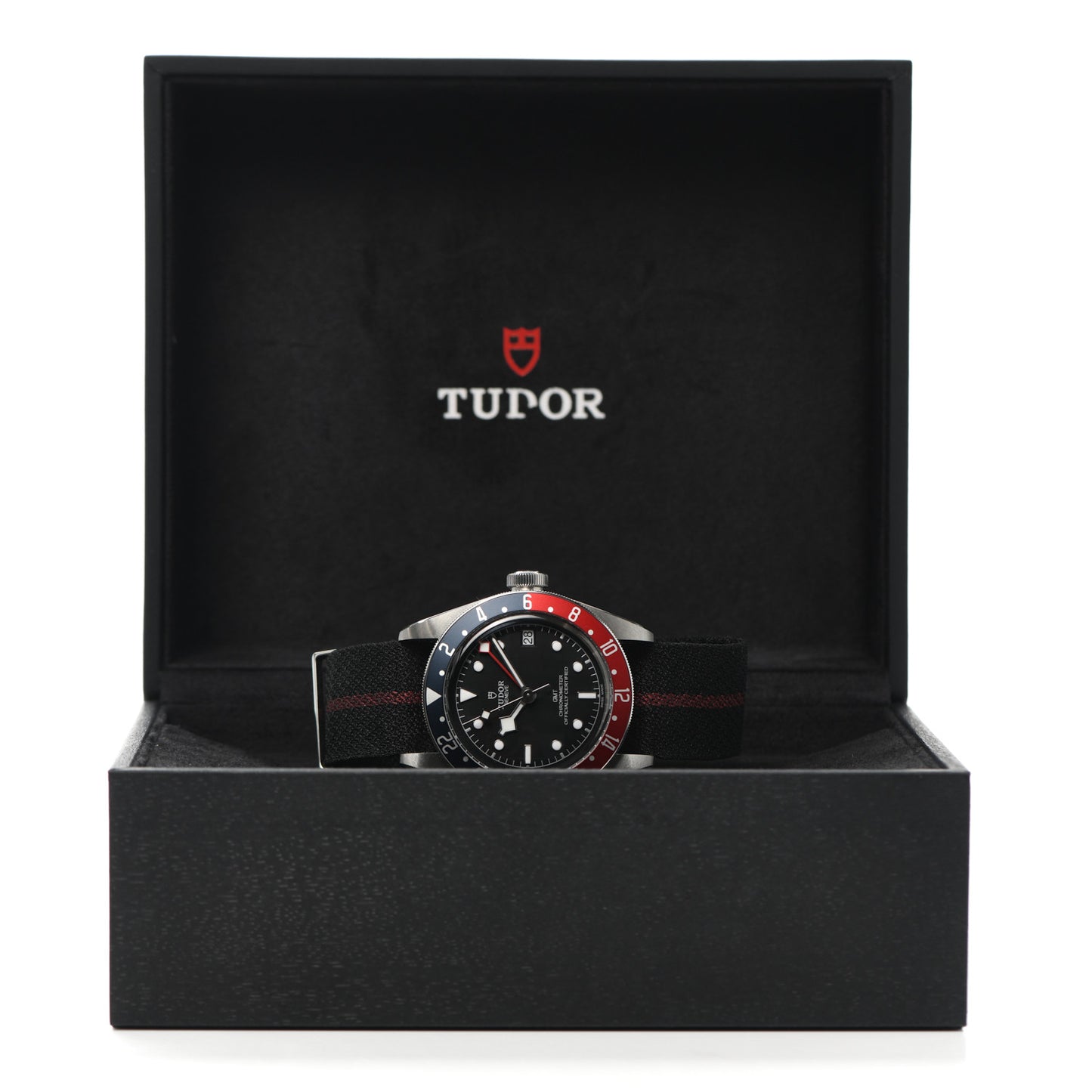 Stainless Steel Fabric 41mm Black Bay GMT Automatic Watch Black