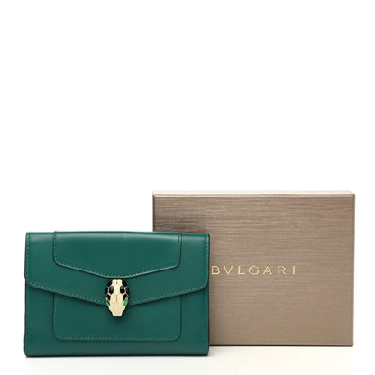 Bulgari Calfskin Serpenti Forever Bi-Fold Wallet Emerald Violet Amethyst 8 of 8