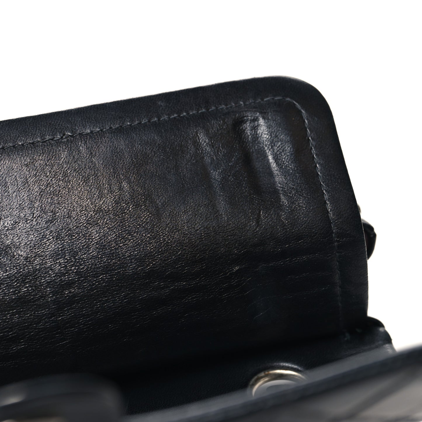 Lambskin Quilted Small Double Flap Black