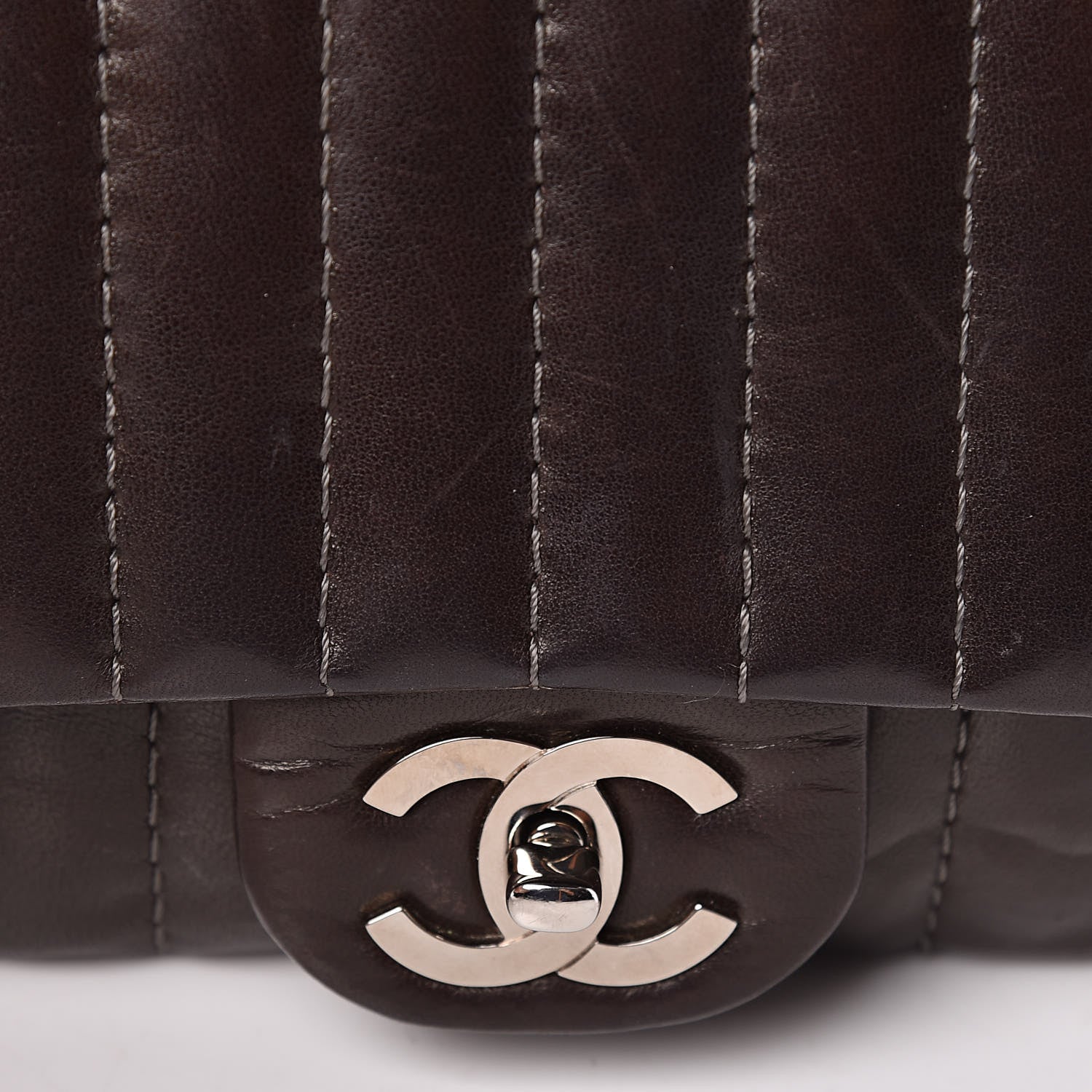 Chanel Lambskin Vertical Quilted Medium Single Flap Brown 11 of 11