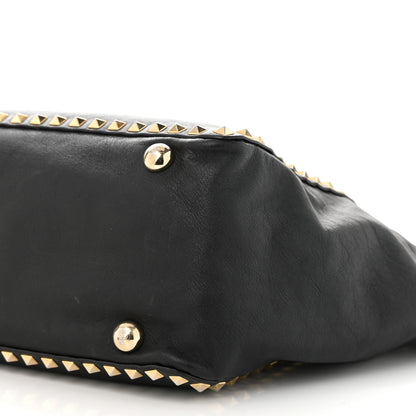 Valentino Garavani Vitello Medium Rockstud Tote Black 9 of 14
