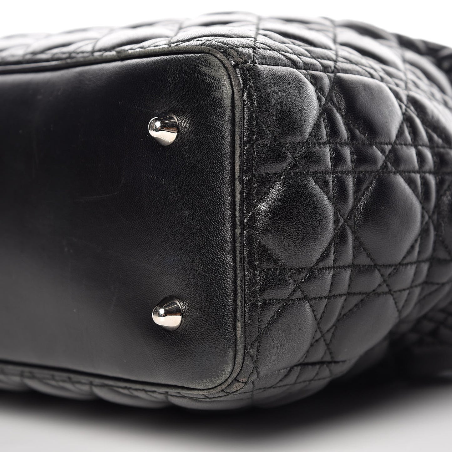 Lambskin Cannage Large Lady Dior Black