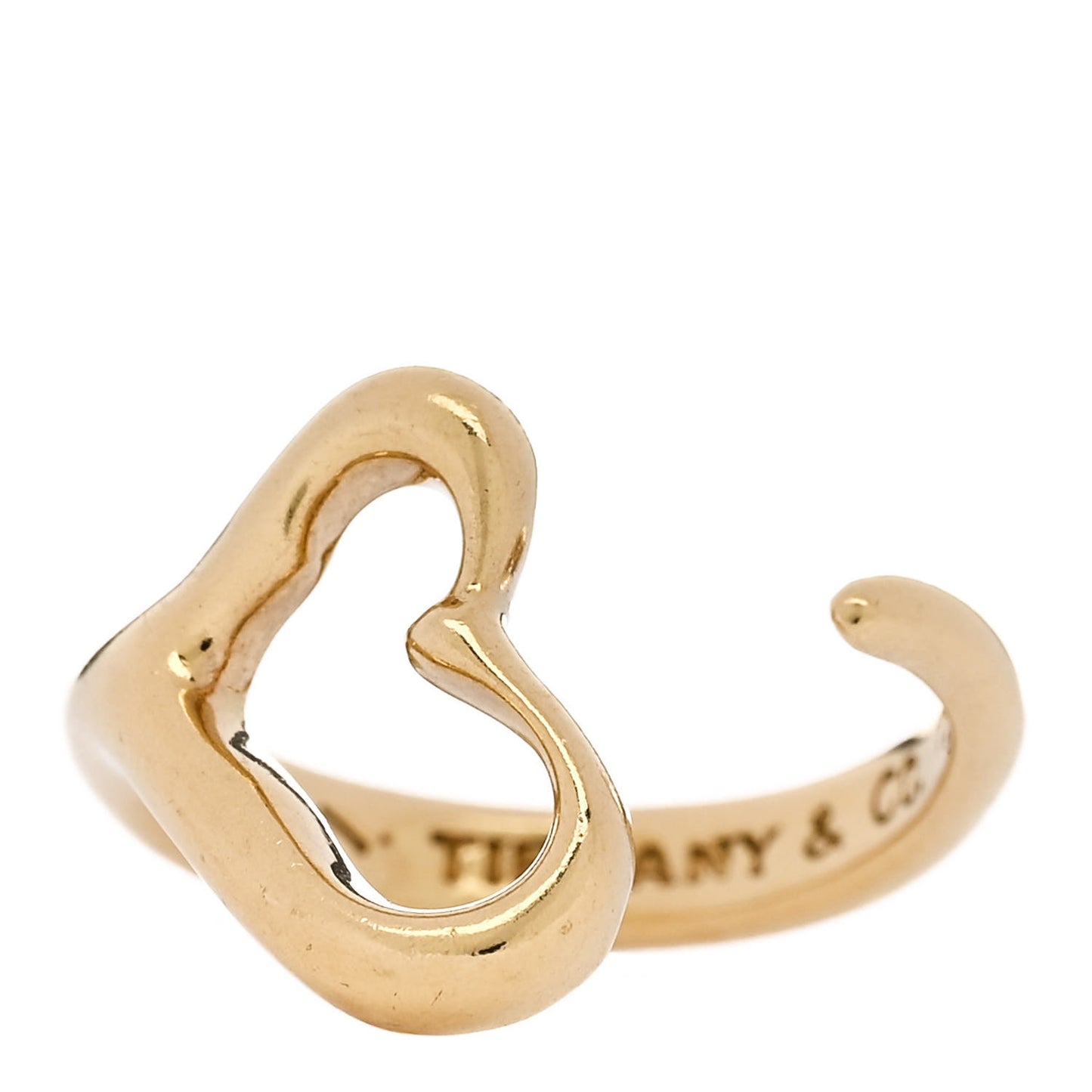 18K Yellow Gold Medium Elsa Peretti Open Heart Ring 52 6