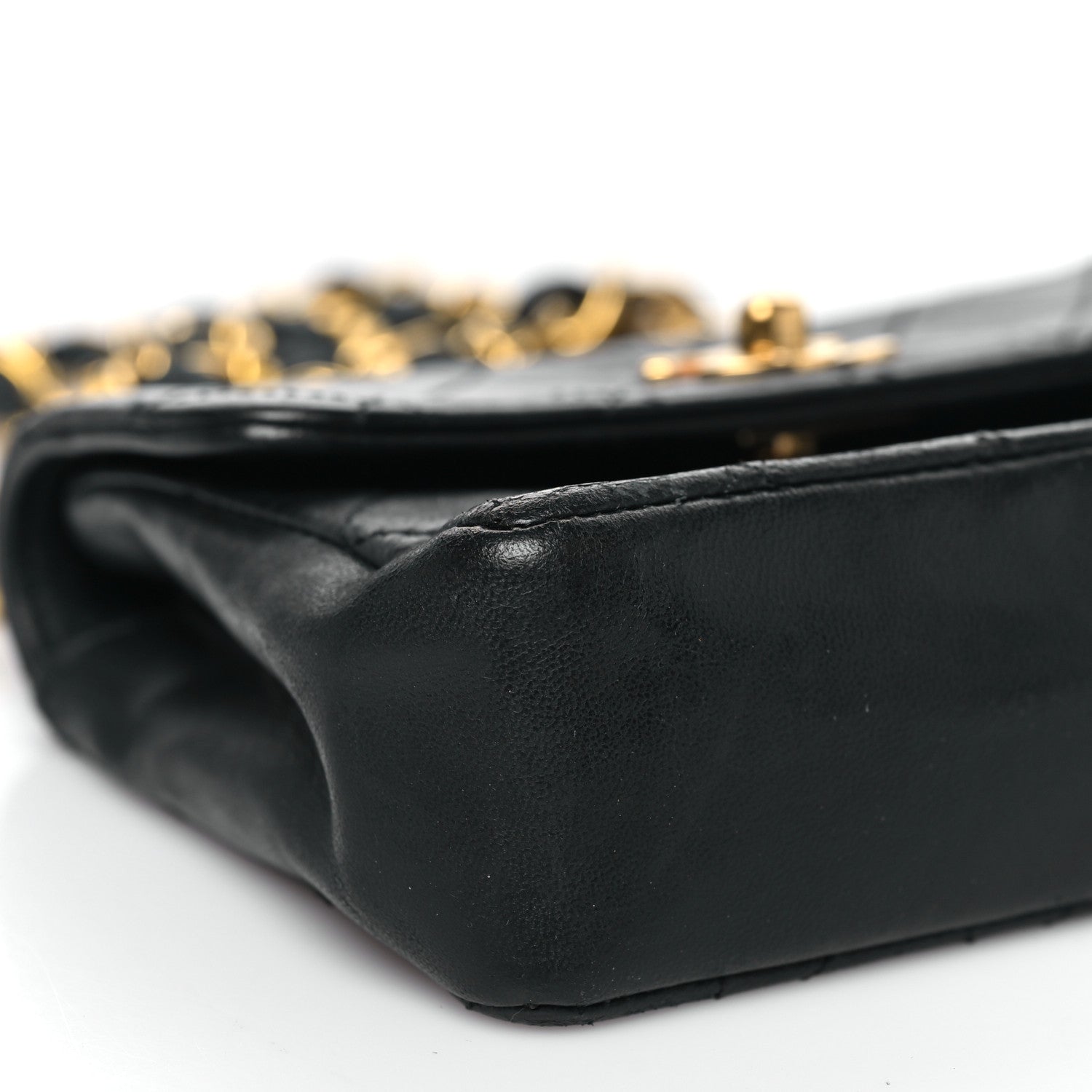 Chanel Lambskin Quilted Micro Mini Flap Bag Black 8 of 9