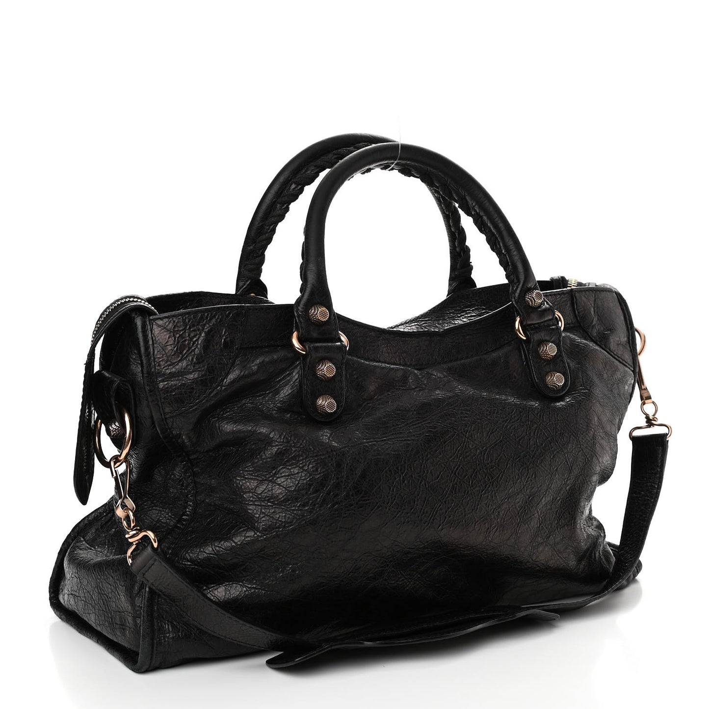 Agneau Giant 12 Rose Gold Hardware City Black