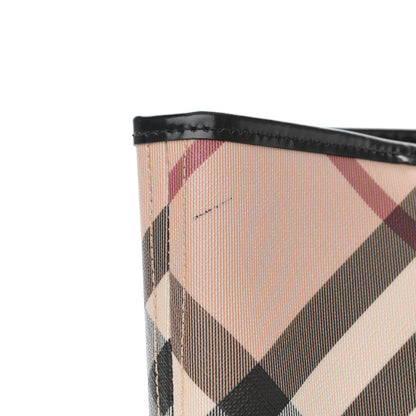 Burberry Patent Trim Nova Check Small Nickie Shopper Tote 8 of 11