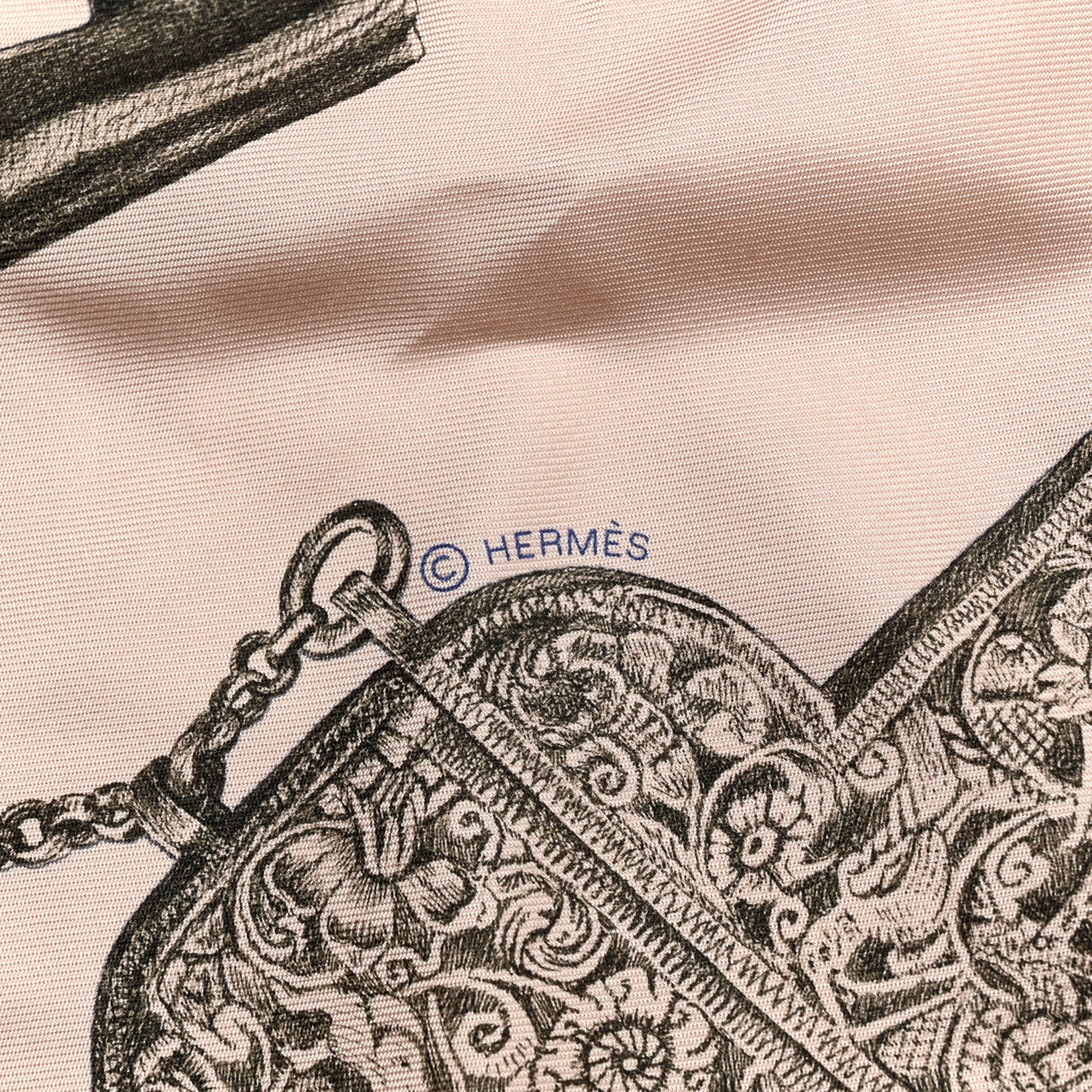 Hermes Silk Nous Sommes Inseparables Scarf 90 Rose Thé Rouge H Bronze 4 of 4