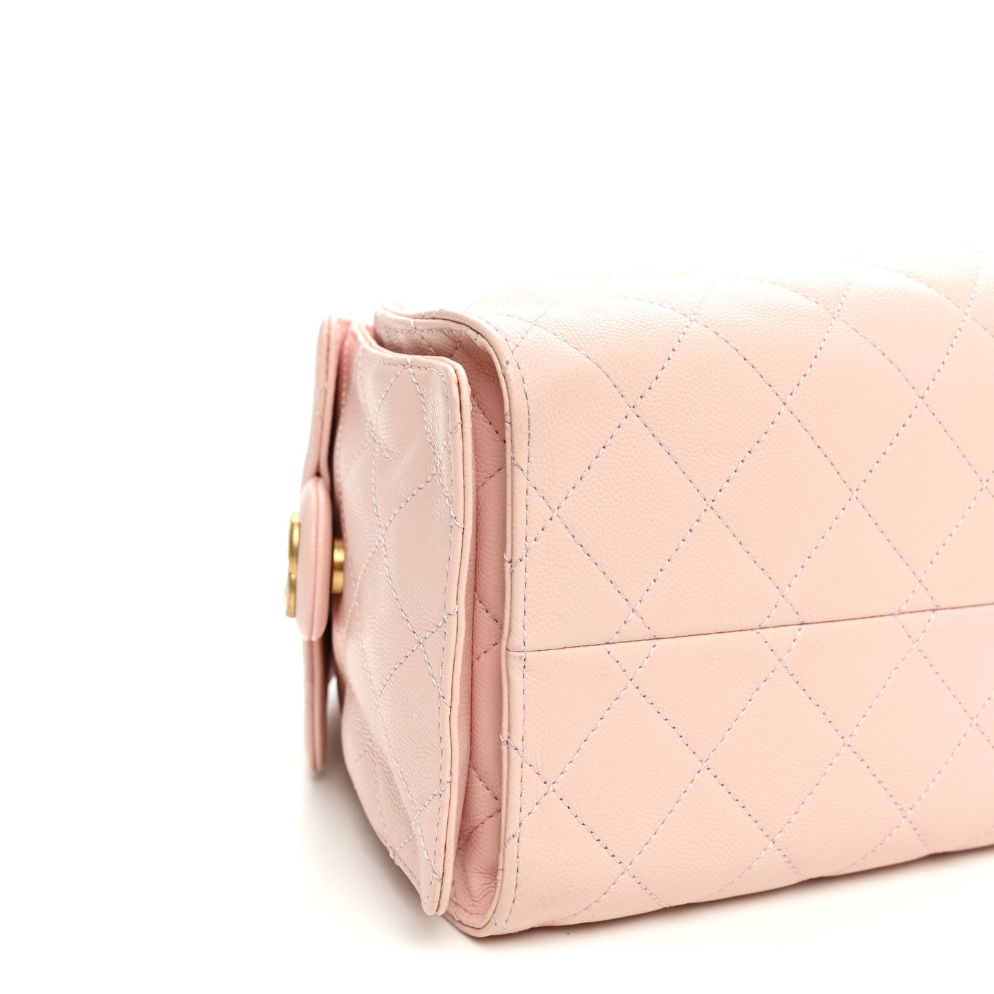 Caviar Quilted Small Chanel 25 Handbag Light Pink