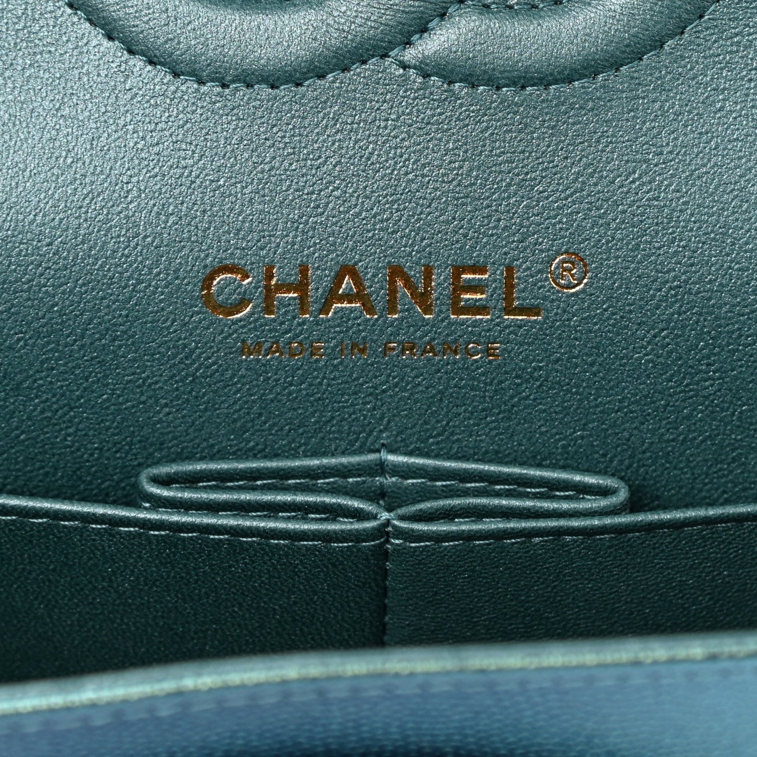 Chanel Iridescent Caviar Quilted Medium Double Flap Green 6 of 11