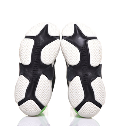 Balenciaga Fabric Mesh Womens Triple S Sneakers 39 White Green Fluo Black 6 of 10