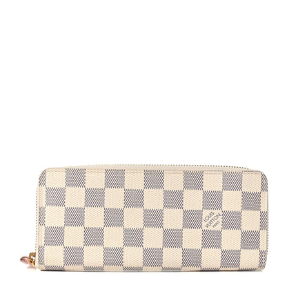 Louis Vuitton Damier Azur Clemence Wallet Rose Ballerine 1 of 5