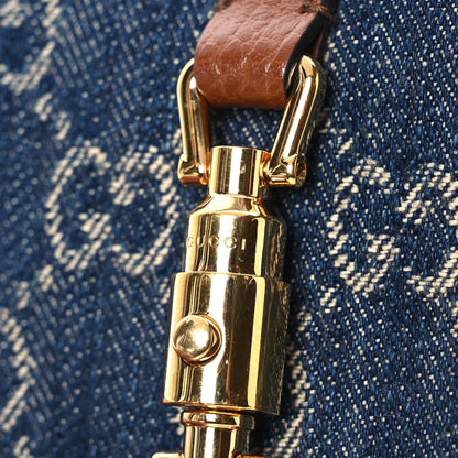 Gucci New Denim GG Monogram Jackie 1961 Card Case Blue Tea Cuir 11 of 11