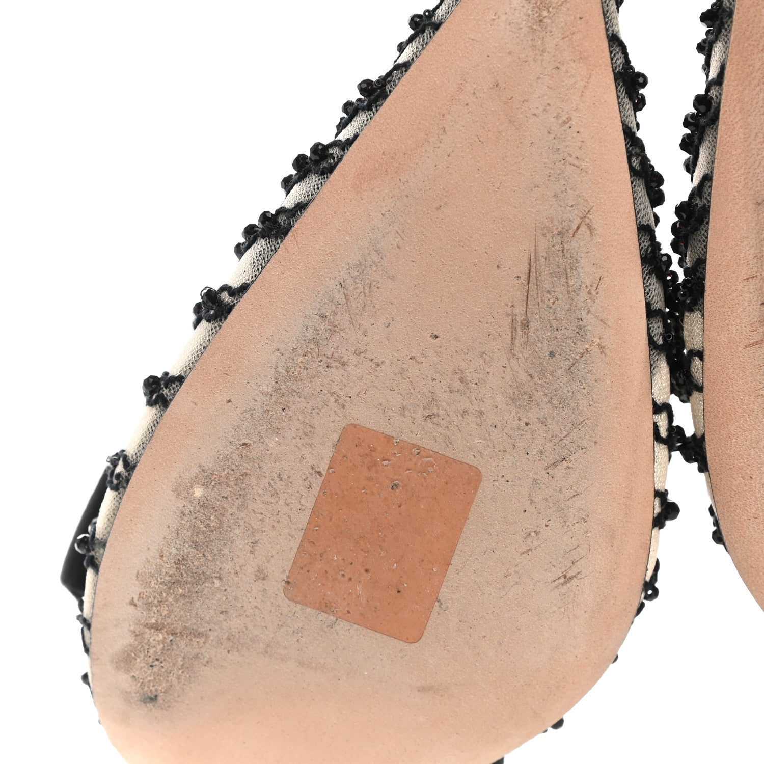 Christian Dior Mesh Strass Sweet D Sling-Back Pumps 39.5 Black 11 of 12