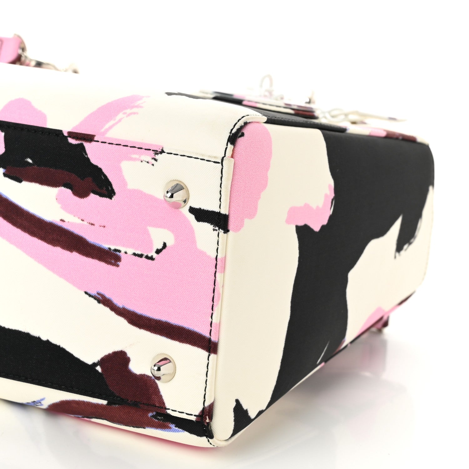 Christian Dior Canvas Floral Graffiti Printed Medium Lady Dior Multicolor 10 of 10