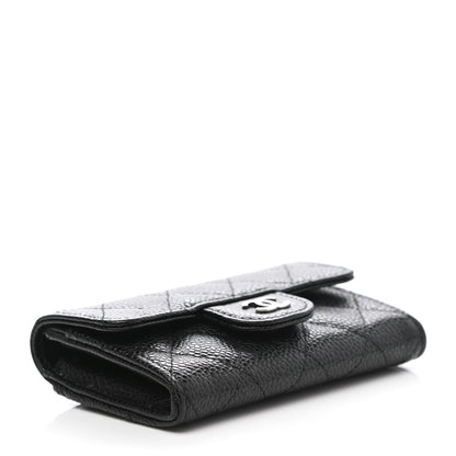 Chanel Caviar Quilted Flap Card Holder Wallet Black 4 of 9