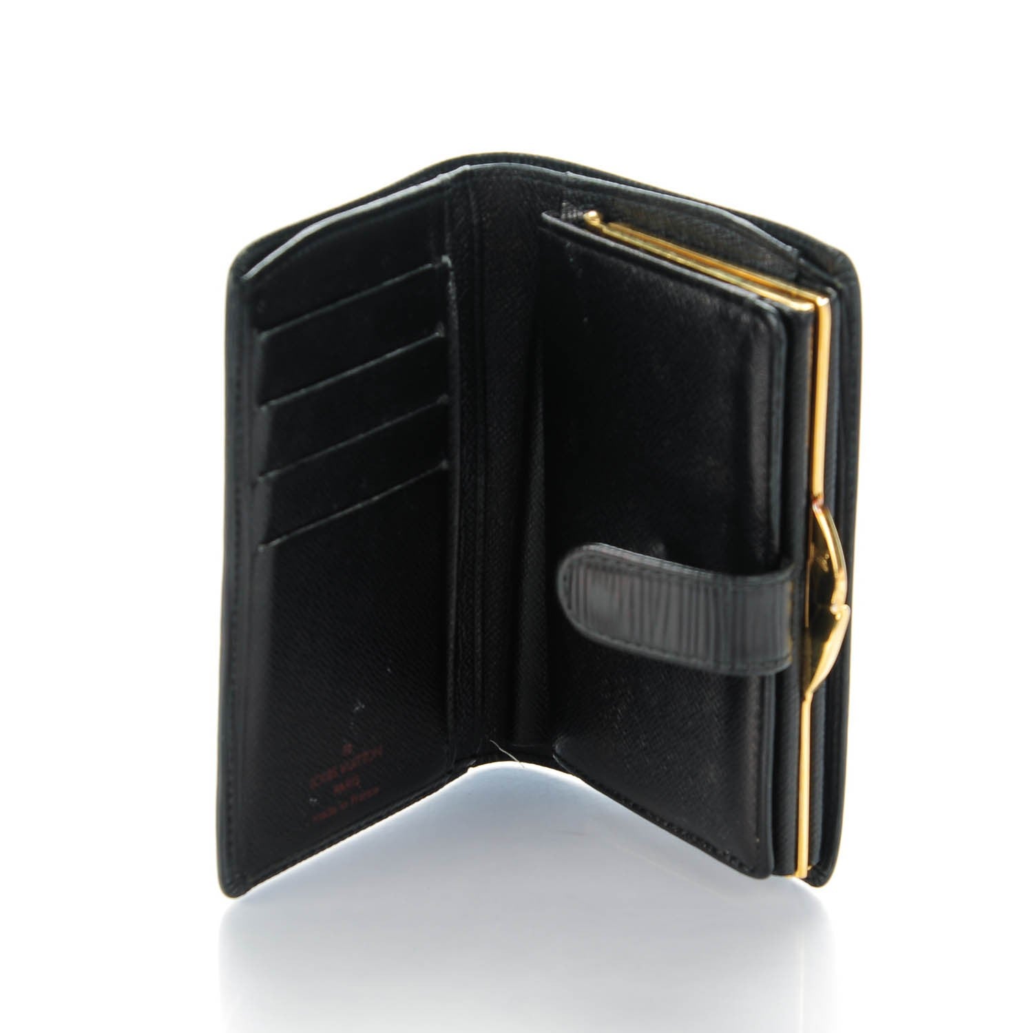 Louis Vuitton Epi French Purse Wallet Black 8 of 12