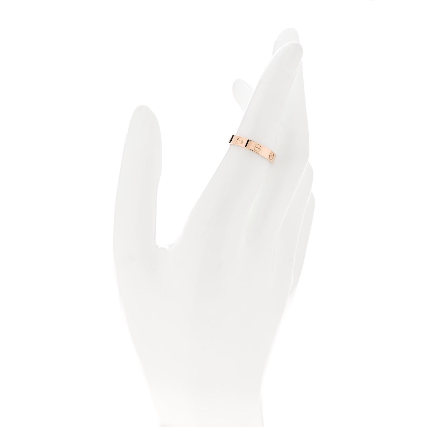 18K Pink Gold 3.5mm LOVE Wedding Band Ring 53 6.5