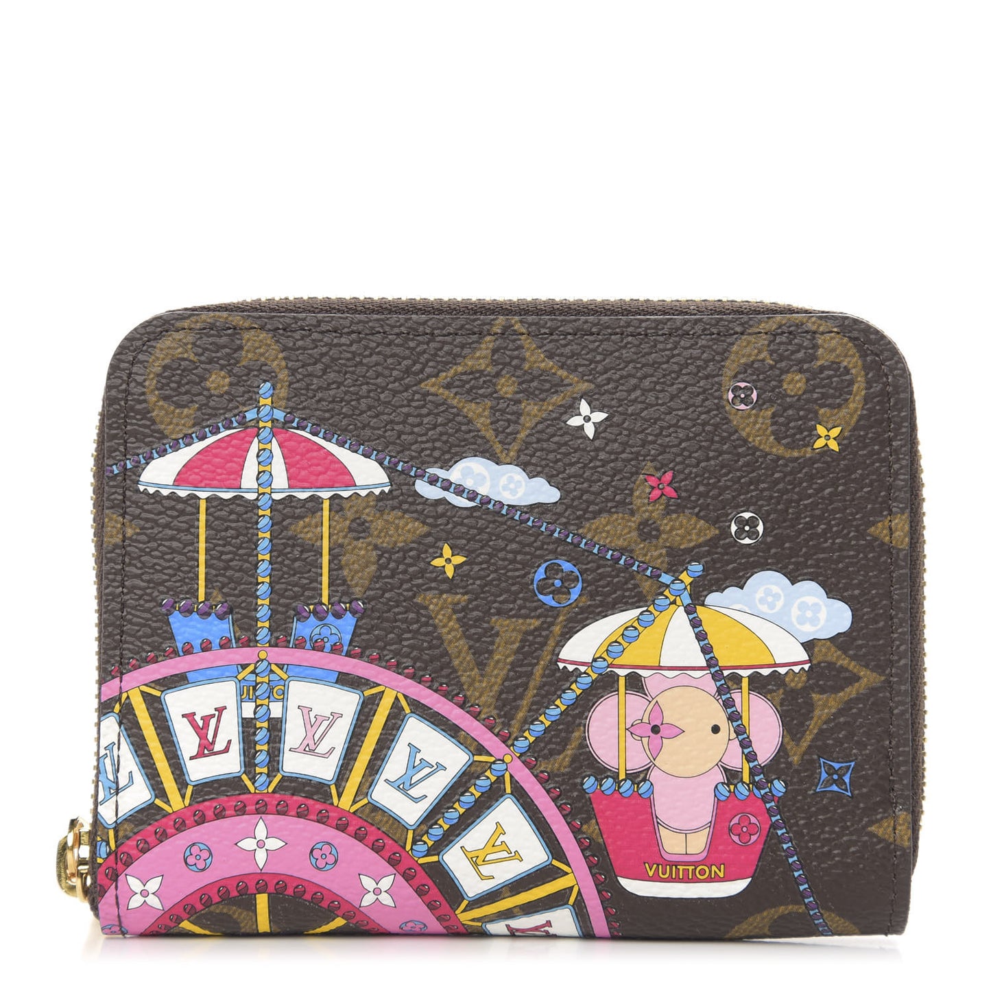 Monogram 2020 Christmas Animation Big Wheel Zippy Coin Purse Rose Ballerine